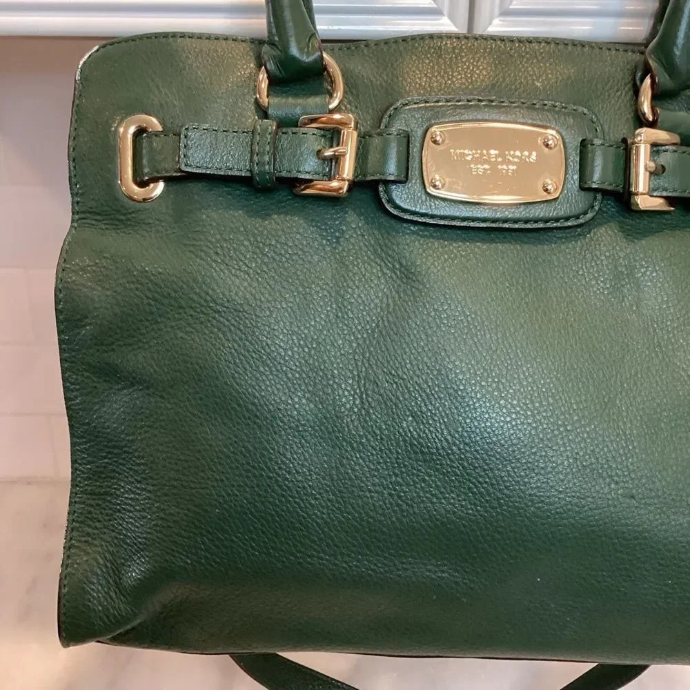 Michael Kors Bag Purse Handbag Leather Large Pebbled EW Hamilton Tote Bag HTF
